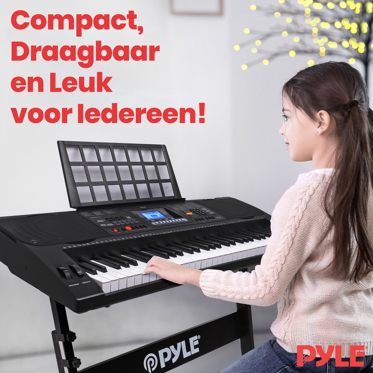 Pyle 61-Toetsen Elektrisch Keyboard