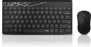 Rapoo 8000M Draadloze Combo Toetsenbord en Muis Zwart QWERTY US