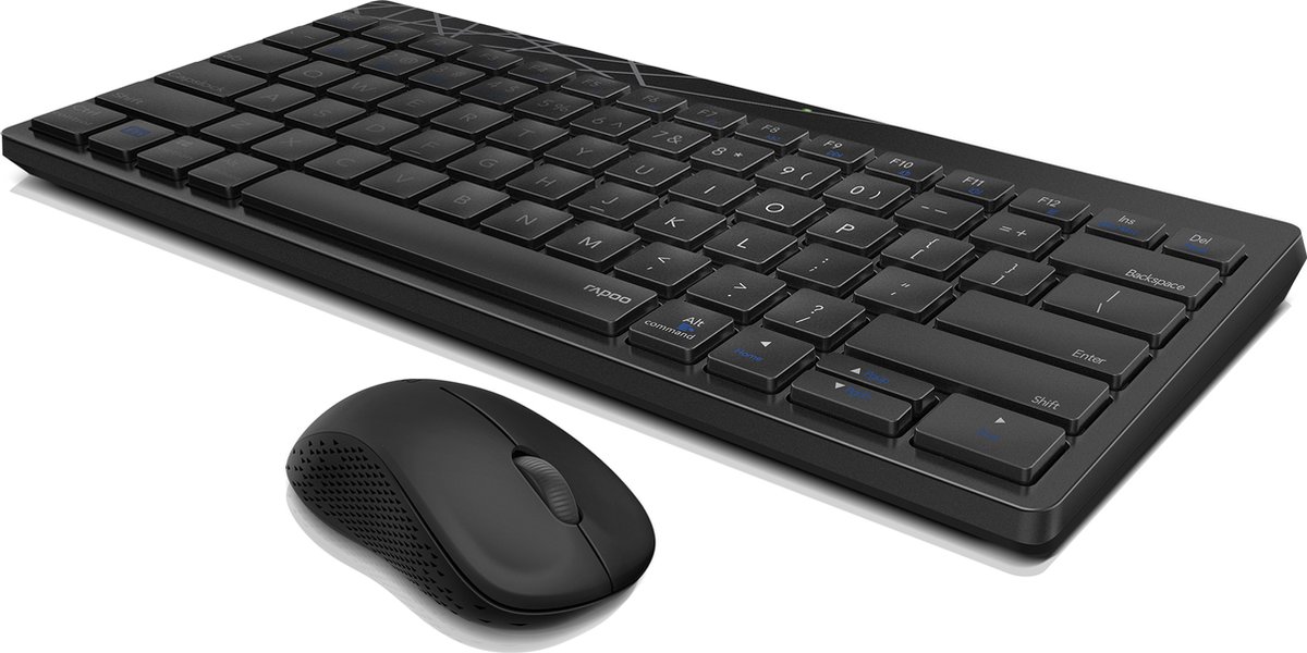 Rapoo 8000M Draadloze Combo Toetsenbord en Muis Zwart QWERTY US
