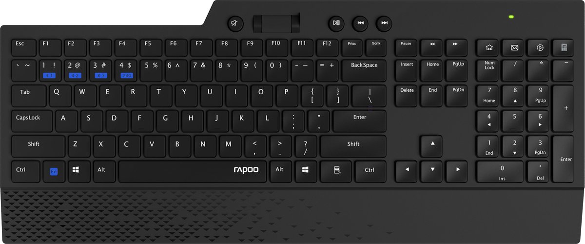 Rapoo 8200T draadloze desktop set zwart QWERTY US