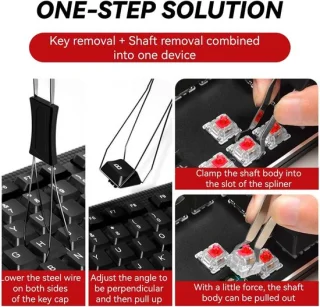 Rode mechanische toetsen 30 stuks met stofbescherming en 2-in-1 gereedschap - ShopVlot