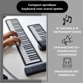 Roll Up Keyboard - Oprolbare Digitale Piano 61 Toetsen