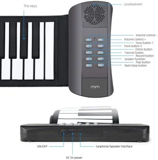 Roll Up Keyboard - Oprolbare Digitale Piano 61 Toetsen