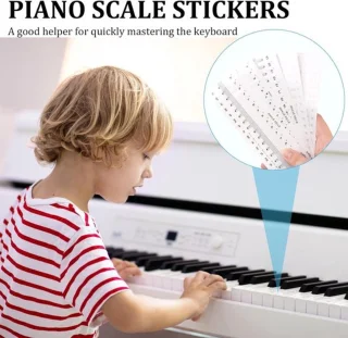 Set muziekstickers voor piano en keyboard (49/61/76/88 toetsen)