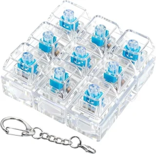 Set van 9 mini-toetsenborden transparant kunststof met sleutelhangertje review