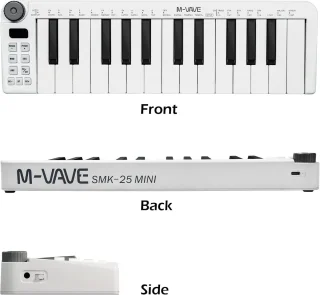 ShopVlot - MIDI keyboard 25 toetsen, mini formaat