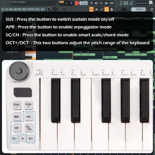 ShopVlot - MIDI keyboard 25 toetsen, mini formaat