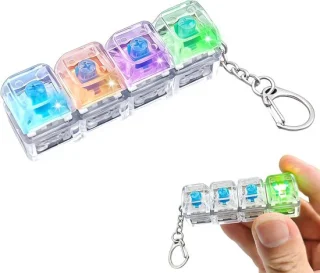 SnelShoppen - Keyboard keychain met led licht - Fidget clicker