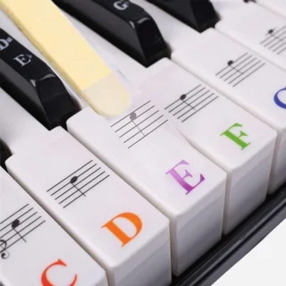 SnelShoppen set van 2 piano toetsenbord stickers