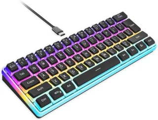 Snpurdiri 60% Wired Gaming Keyboard Black (QWERTY)