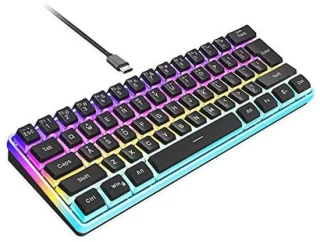 Snpurdiri 60% Wired Gaming Keyboard QWERTY Black