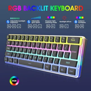 Snpurdiri 60% Wired Gaming Keyboard