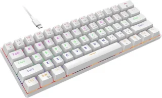 Snpurdiri wired mechanical gaming keyboard, white