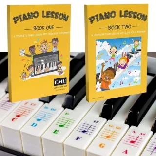 Solidchoice piano- en keyboardstickers met lesboeken voor beginners