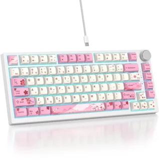SOLIDEE 82-Key 75% Wired Mechanical Keyboard (82 Flower)