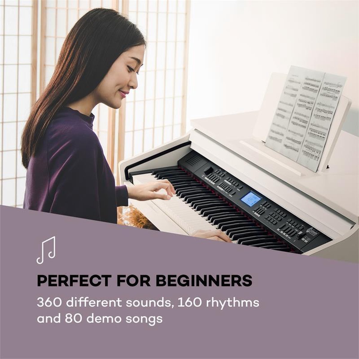 Subi88 MKII 88-toetsen keyboard zwart