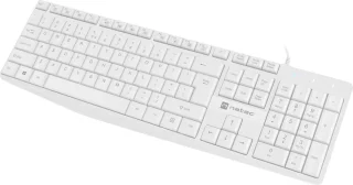De Toetsenbord Natec Nautilus US lay-out wit in één oogopslag