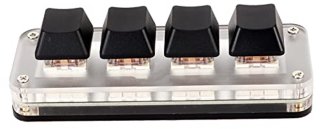 De USB Mini Key 4-knops mechanisch éénhandstoetsenbord in één oogopslag
