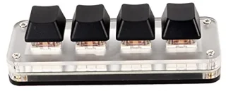 USB Mini Key 4-knops mechanisch éénhandstoetsenbord