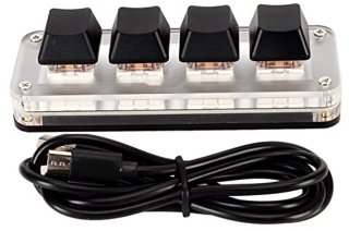 Wat vinden we goed aan de USB Mini Key 4-knops mechanisch éénhandstoetsenbord