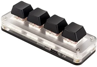 USB Mini Key 4-knops mechanisch éénhandstoetsenbord