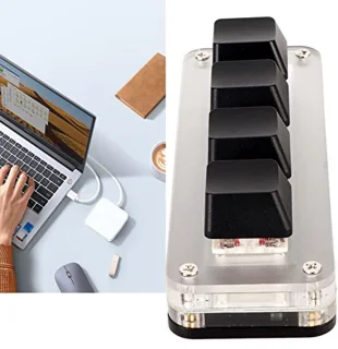 USB Mini Key 4-knops mechanisch éénhandstoetsenbord