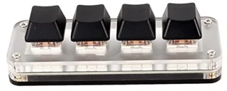 USB Mini Key 4-knops mechanisch éénhandstoetsenbord