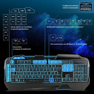 VELTRR® Mechanical Gaming Keyboard Zwart