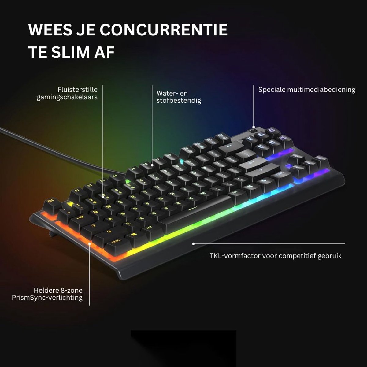VELTRR Mechanisch Gaming Keyboard Zwart