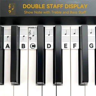 Verwijderbare notenstickers voor piano en keyboard