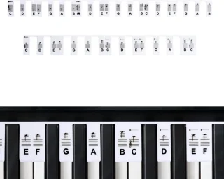 Verwijderbare notenstickers voor piano en keyboard