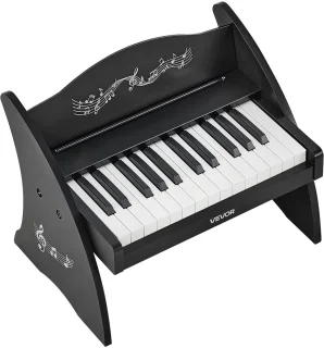 Wat vinden we goed aan de VEVOR Houten Kinderkeyboard Digitaal Keyboard voor Kinderen Zwart