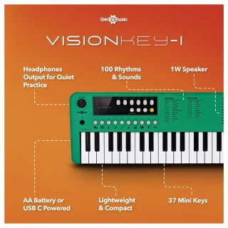 VISIONKEY-1 Draagbaar Minikeyboard Groen