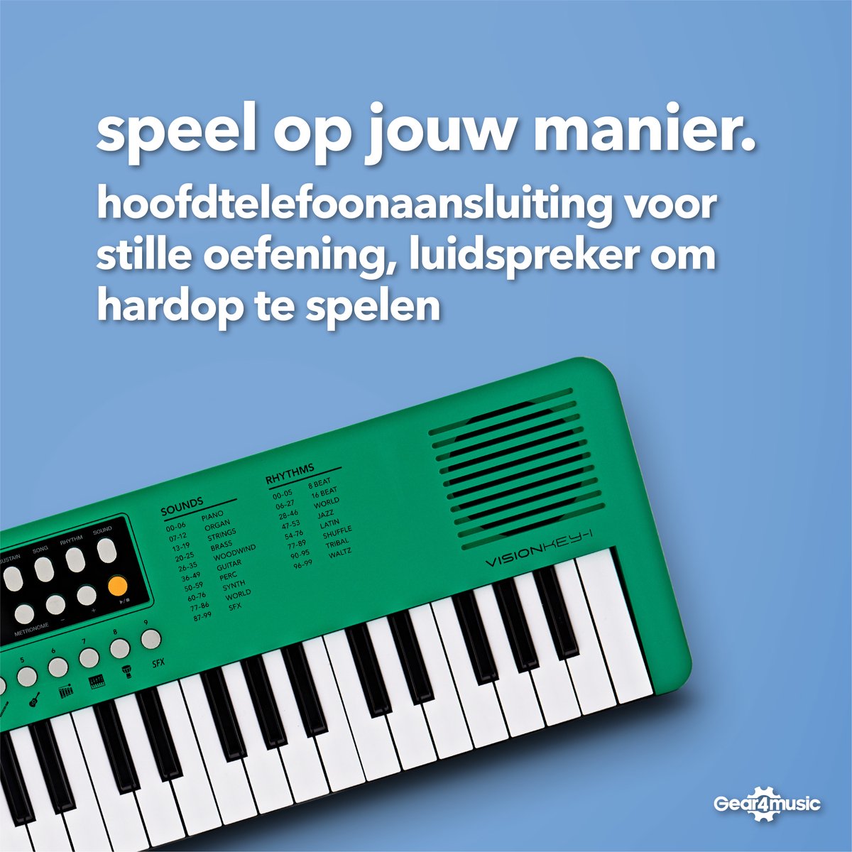 Wat vinden we goed aan de VISIONKEY-1 Draagbaar Minikeyboard Groen