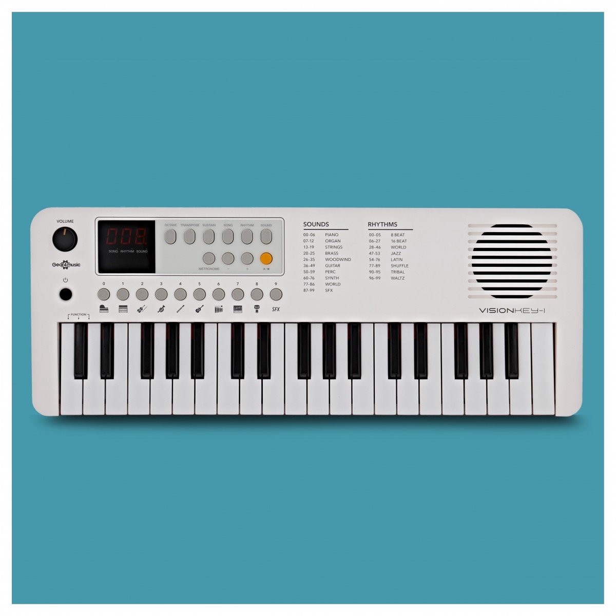 VISIONKEY-1 Mini Keyboard Wit 37 Toetsen