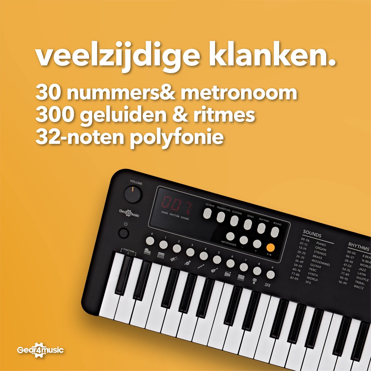 Wat vinden we goed aan de VISIONKEY-1 Minikeyboard 37 toetsen draagbaar