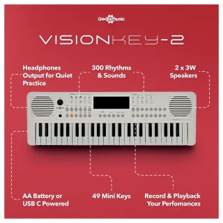 VISIONKEY-2 Draagbaar Keyboard 49-toets Wit