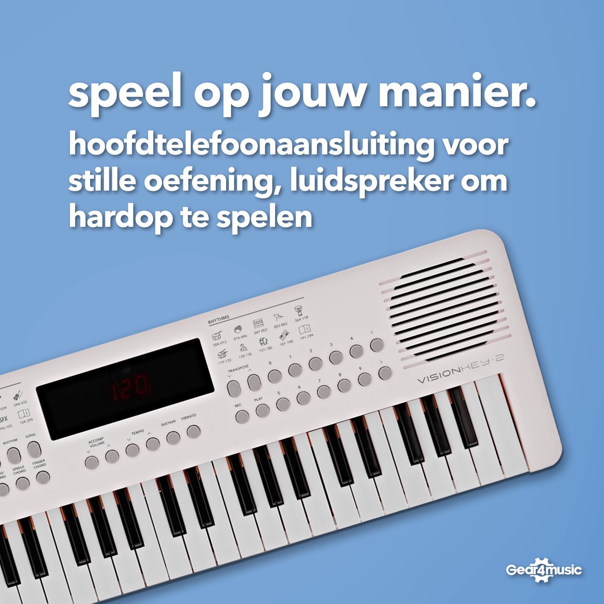 Wat vinden we goed aan de VISIONKEY-2 Draagbaar Keyboard 49-toets Wit