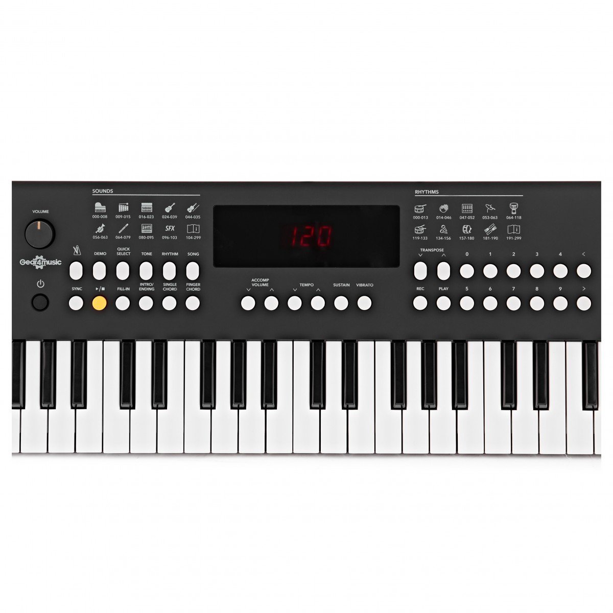 VISIONKEY-2 Draagbaar Keyboard 49-toets Zwart