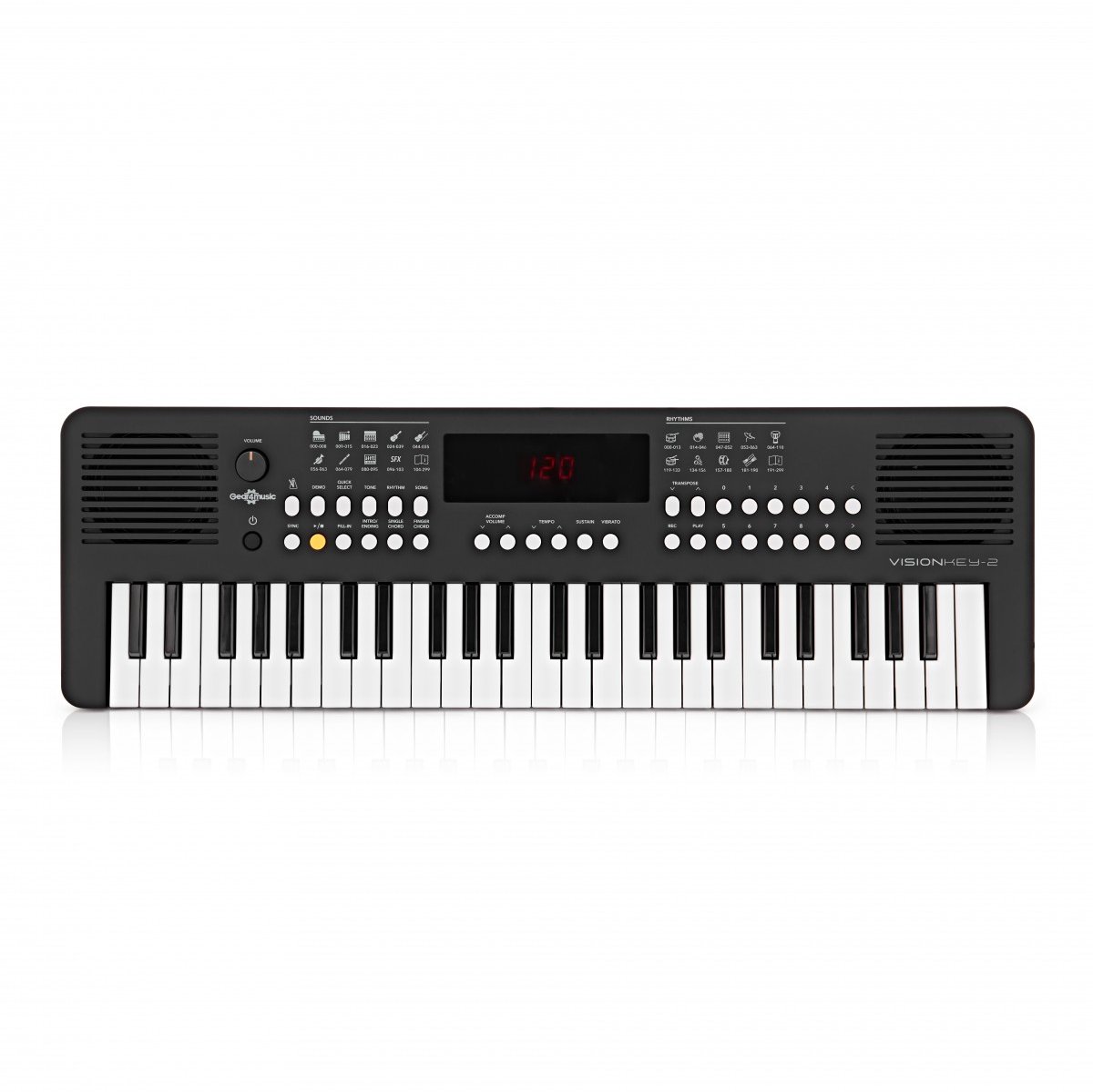 VISIONKEY-2 Draagbaar Keyboard 49-toets Zwart