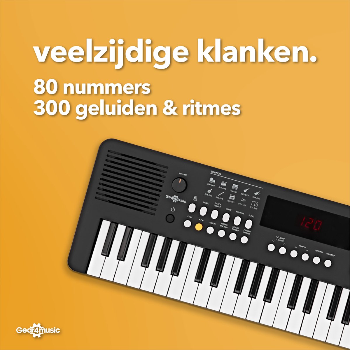 VISIONKEY-2 Draagbaar Keyboard 49-toets Zwart
