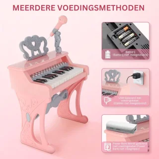 White-label Kinder Piano Roze Grijs