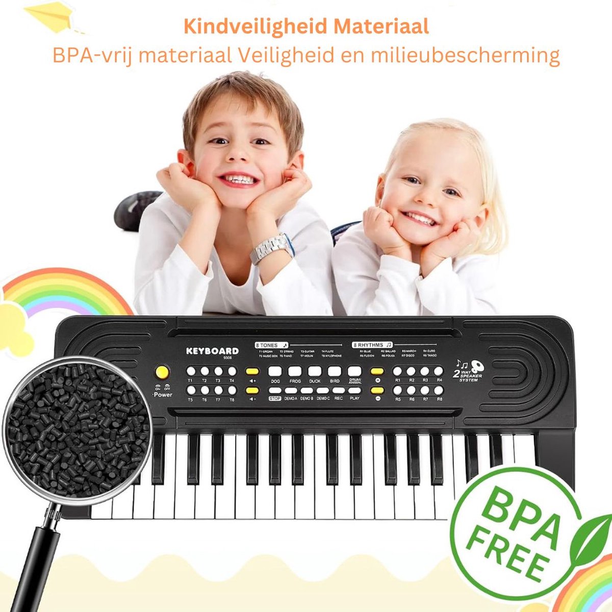 Wat vinden we goed aan de White-label® Kinder Piano Zwart-Wit