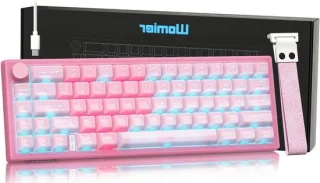 Womier 60% pink mechanical keyboard