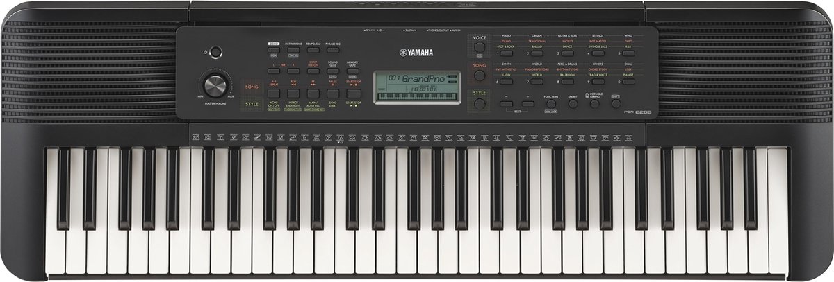 De Yamaha PSR-E283 Keyboard Zwart in één oogopslag