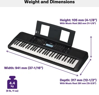Yamaha PSR-E383 Keyboard 61 toetsen