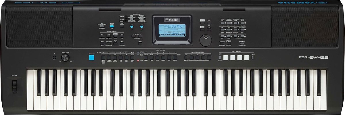 De Yamaha PSR-EW425 Keyboard 76 toetsen in één oogopslag