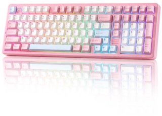 De YUNZII AL98 Wireless Mechanical Keyboard 1800 Layout (Pink Milk V2) in één oogopslag