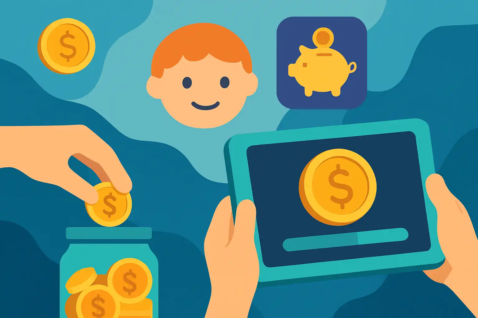 Zo leer je je kind omgaan met digitaal geld: leerzame apps en spaarfuncties op de kindertablet
