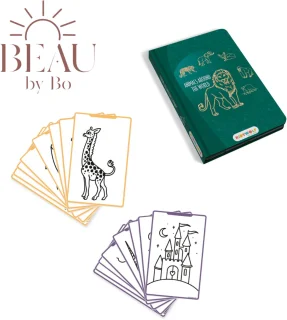 BEAU by Bo Kidywolf Kidydraw Mini Tekenboek met LCD-scherm Dieren over de wereld + Refill Once upon a time & Animals